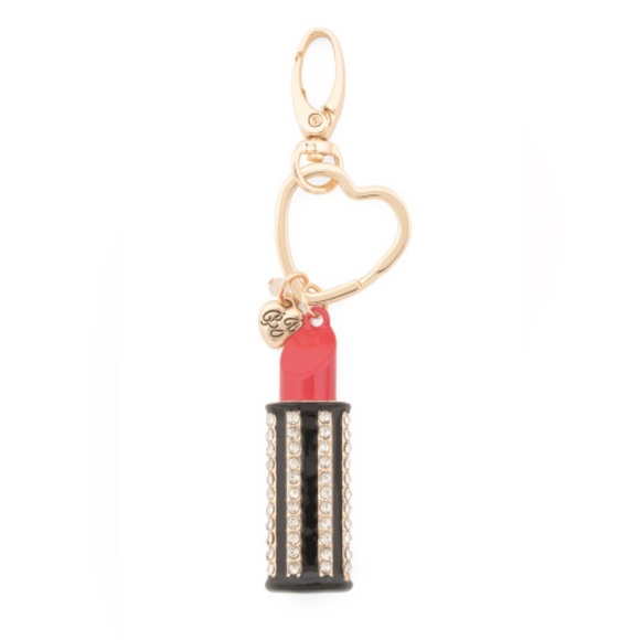 Betsey Johnson Accessories - BETSEY JOHNSON NWT Crystal Lipstick Bag Charm Key Fob
